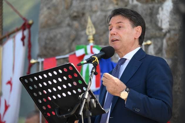 August 12, 2026, Saint Anna Of Stazzema, Lucca, Italy: 82nd Anniversary of the Sant Anna di Stazzema Massacre, attended by Giuseppe Conte, former Prime Minister, Antonio Tajani, Vice President of the Council, Eugenio Giani, President of the Tuscany Region, and the Mayor of Stazzema, Maurizio Verona, Sant Anna di Stazzema, 12 08 2026 Saint Anna Of Stazzema Italy - ZUMAa289 20260812_zia_a289_045 Copyright: xStefanoxDallexLuchex xAgfx
