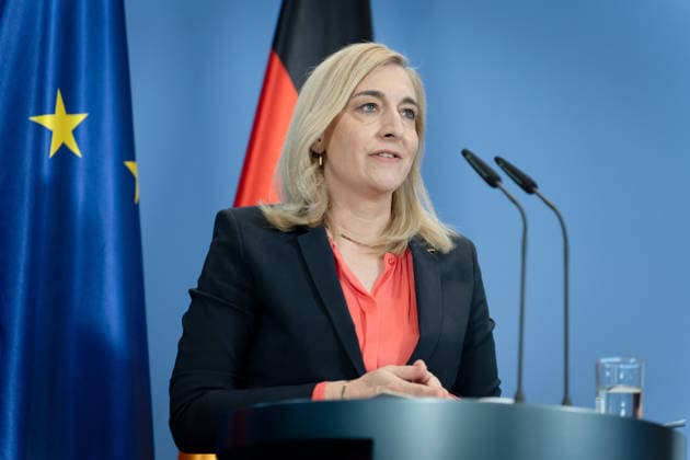 Nina Warken, on the reform of intelligence agency law; Berlin, Federal Chancellery, press conference, Federal Minister, Nina Warken; Berlin, Berlin, GER