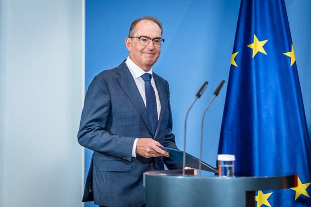 Alexander Dobrindt, Federal Minister of the Interior, during a press conference at the Federal Chancellery on the reform of intelligence service law, Berlin, Germany, Federal Chancellery