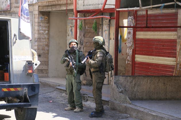 Israeli Forces Raid Balata Refugee Camp Near Nablus Israeli forces deploy during a military operation in Balata refugee camp, east of the West Bank city of Nablus, on August 12, 2026. Israeli forces also raid the camp’s central market during the operation. Photo by Mohammed Nasser apaimages Nablus West Bank Palestinian Territory 120826_Nablus_MN_00(18) Copyright: xapaimagesxMohammedxNasserx xapaimagesx