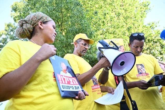 August 12, 2026, Tel Aviv, Israel: TEL AVIV, ISRAEL Ã¢â‚¬ AUGUST 12, 2026: Protesters gather outside the offices of the Israel Security Agency (Shin Bet) to mark 900 days since the abduction of Heymanot Kasau in Tel Aviv, Israel, August 12, 2026. Demonstrators call for answers from the authorities and renewed efforts in the ongoing search for Kasau, whose disappearance remains unresolved. Tel Aviv Israel - ZUMAq101 20260812_zna_q101_151 Copyright: xPaulinaxPatimerx