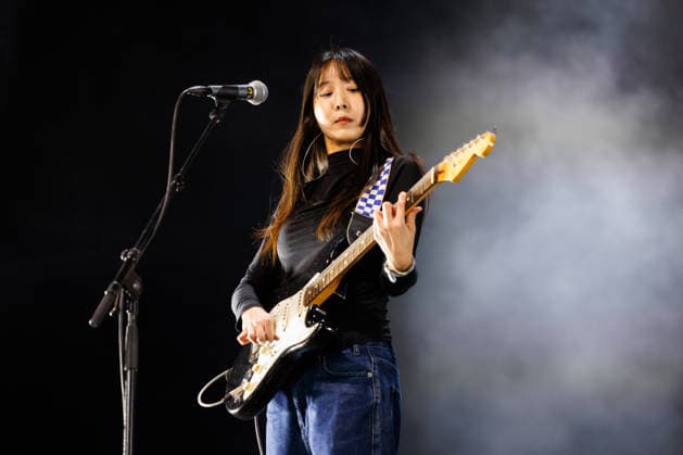 Sailor Honeymoon live at Oyafestivalen 2026 Oslo, Norway. 12th, August 2026. The South Korean punk rock band Sailor Honeymoon performs a live concert during the Norwegian music festival Oyafestivalen 2026 in Oslo. Here guitarist and vocalist Zaeeun Shin is seen live on stage. Norway, Oslo  Copyright: xGonzalesxPhoto KetilxMartinsenx