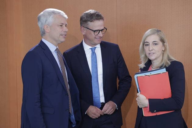 Steffen Bilger, Federal Minister of Transportation; Dr. Carsten Linnemann, Federal Minister of Health; Nina Warken, Federal Minister for Special Tasks and Head of the Federal Chancellery, Germany, Berlin, Federal Chancellery, At its 55th meeting on August 12, 2026, the Federal Cabinet will address, among other things, the draft bill to introduce an early retirement pension