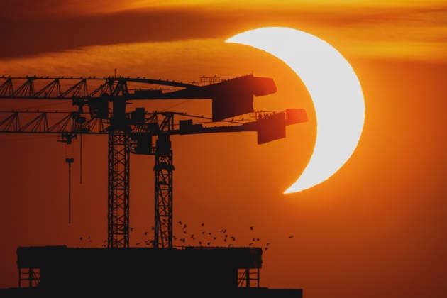 Partial solar eclipse, photographed in Berlin, August 12, 2026, Berlin, Germany Copyright: xFlorianxGaertnerx