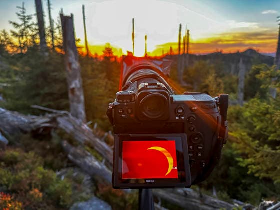 Partial solar eclipse in Tristolicnik, Bohemian Forest, Czech Republic, August 12, 2026. (CTKxPhoto VaclavxPancer) CTKPhotoP2026081208662  CTKPhotoP2026081208662