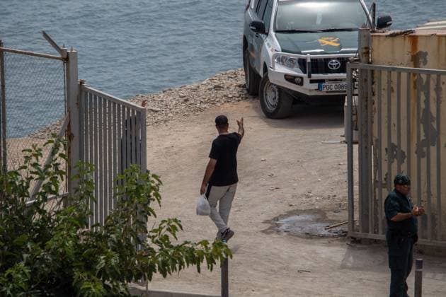 August 12, 2026, Ceuta, Spain: CEUTA, SPAIN Ã¢â‚¬ AUGUST 12, 2026: Moroccan security forces reinforce measures on the Moroccan side of the Tarajal border area amid efforts to prevent further migrant crossings into the Spanish enclave of Ceuta on August 12, 2026. According to figures provided by Spain s Guardia Civil, migrants who entered Ceuta during the July 30 surge continue to leave voluntarily through a designated crossing point, with approximately 500 people departing the enclave over the previous 48 hours. Ceuta Spain - ZUMAq101 20260812_zna_q101_249 Copyright: xAntonioxSemperex
