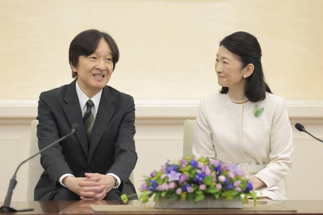 CORRECTED: Japan crown prince ahead of trip to Paraguay Japan s Crown Prince Fumihito speaks during a press conference at the Akasaka East Residence in Tokyo ahead of his official trip to Paraguay. Crown Princess Kiko will accompany him during the trip from Aug. 18 to 26 marking the 90th anniversary of Japanese immigration to the South American country. (Pool photo)  A14AA0005625648P