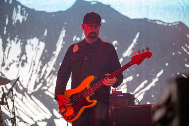 Mogwai live at Oyafestivalen 2026 Oslo, Norway. 12th, August 2026. The Scottish post-rock band Mogwai performs a live concert during the Norwegian music festival Oyafestivalen 2026 in Oslo. Here bass player Dominic Aitchison is seen live on stage. Norway, Oslo  Copyright: xGonzalesxPhoto Per-OttoxOppix