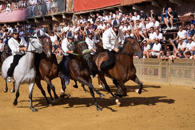 August 13, 2026, Siena, Toscana, ITALIA: Siena, Piazza del Campo Ã¢â‚¬ August 13, 2026. The *Tratta* took place this morning; it is one of the key moments of the Palio, during which the selected horses are assigned by lot to the ten *Contrade* participating in the race on August 16. Siena ITALIA - ZUMAs236 20260813_aap_s236_025 Copyright: xFabioxSassox