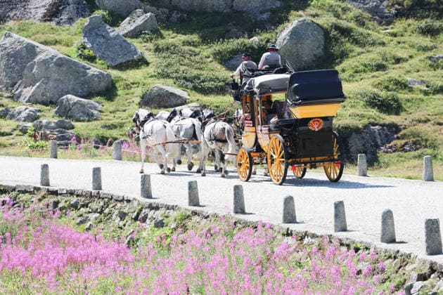 August 13, 2026 Switzerland Nostalgic Stagecoach Photo, Gotthard Post, Historic Stagecoach Ride from Andermatt over the Gotthard Pass via the Tremola Road to Airolo