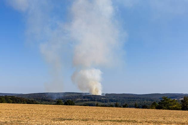 Möhnesee Forest Fire Since 15:00, emerg