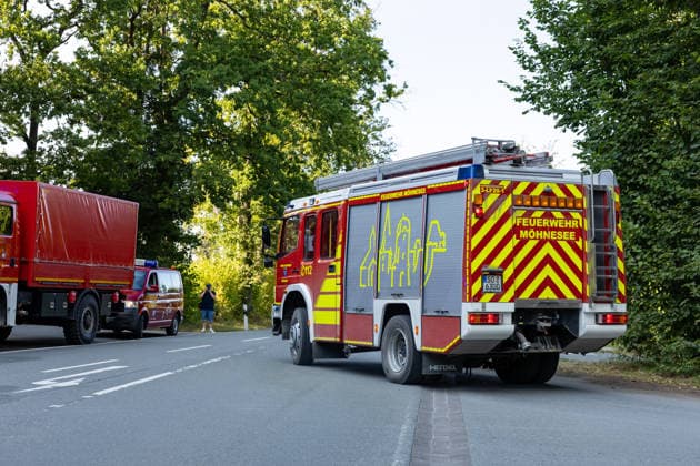 Möhnesee Forest Fire Since 15:00, emerg