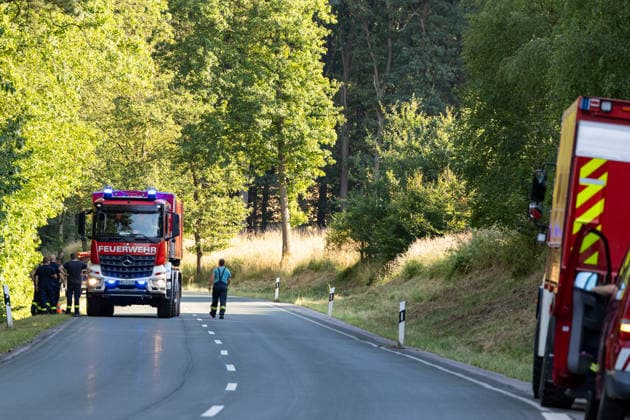 Möhnesee Forest Fire Since 15:00, emerg