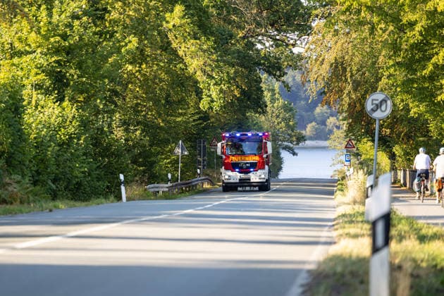 Möhnesee Forest Fire Since 15:00, emerg