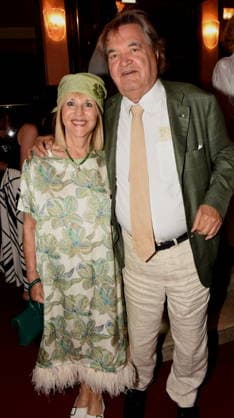 Patricia Riekel, Helmut Markwort, Focus Founder, Munich, August 13, 2029, Bayerischer Hof, Comedy Premiere, A Totally Crazy Midsummer Night s Dream, Photo: Munich