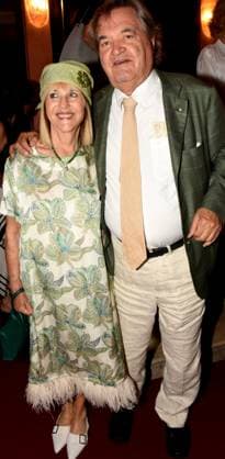 Patricia Riekel, Helmut Markwort, Focus Founder, Munich, August 13, 2029, Bayerischer Hof, Comedy Premiere, A Totally Crazy Midsummer Night s Dream, Photo: Munich