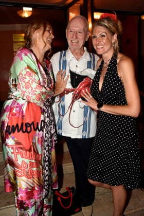 Corinna Binzer, actress; Sepp Schauer, actor; Miriam Binzer, daughter; Munich, August 13, 2029; Bayerischer Hof; comedy premiere; *A Totally Crazy Midsummer Night s Dream*; photo: Munich