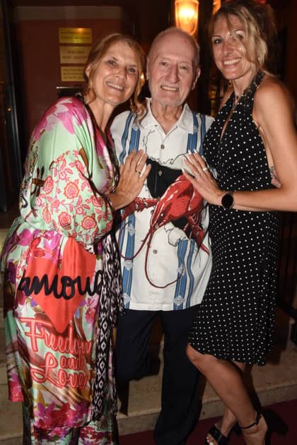 Corinna Binzer, actress; Sepp Schauer, actor; Miriam Binzer, daughter; Munich, August 13, 2029; Bayerischer Hof; comedy premiere; *A Totally Crazy Midsummer Night s Dream*; photo: Munich