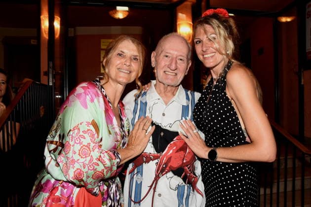 Corinna Binzer, actress; Sepp Schauer, actor; Miriam Binzer, daughter; Munich, August 13, 2029; Bayerischer Hof; comedy premiere; *A Totally Crazy Midsummer Night s Dream*; photo: Munich