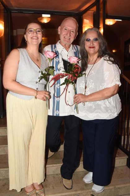 Cast: Hermia Magdalena Echter (actress), Sepp Schauer (actor), Lipa Majstrovic (actress); Munich, August 13, 2029; Bayerischer Hof; Comedy Premiere; *A Totally Crazy Midsummer Night s Dream*; Photo: Munich