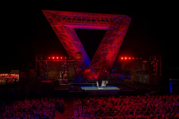 August 13, 2026, Saarland, Ensdorf: *West Side Story* will premiere on Thursday evening at the Saarpolygon as part of this year’s opera festival, with numerous distinguished guests from the worlds of politics, culture, and business in attendance. bub