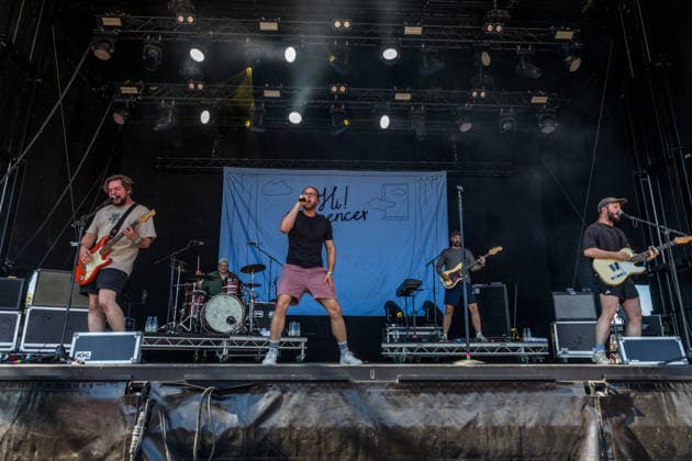 Highfield 2026, Day 1, The German rock band HI Spencer with frontman Sven Bensmann Highfield 2026 Hi Spencer