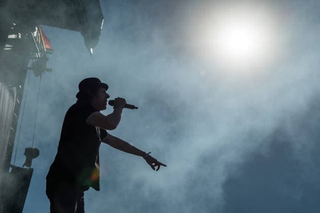 The German punk rock band Sondaschule on the Main Stage at Highfield 2026: Vocals: Costa Cannabis; Tim Kleinrensing: Guitar, Vocals: Chemokeule, Mirko Klautmann; Bass: Matthias Richter (since 2013); Trombone: Chris Altmann (since 2006); Guitar: Phillip FaF Pfaff (since 2022); Highfield 2026, Day 1: Sondaschule