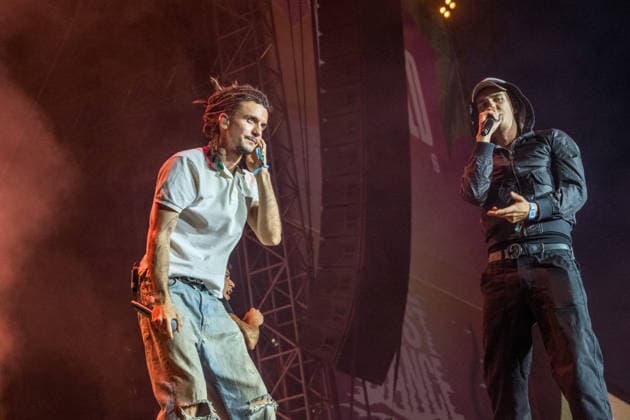 The Berlin-based rap, hip-hop, and trap band BHZ at the Highfield Festival 2026 on Lake Störmthal near Großpösna. The current BHZ lineup for 2026 consists of * Longus Mongus (rapper) * Ion Miles (rapper) * Monk (rapper) * Big Pat (rapper) * MotB (producer) * Sami (producer) * Themba (producer) Highfield 2026 Day 1 BHZ