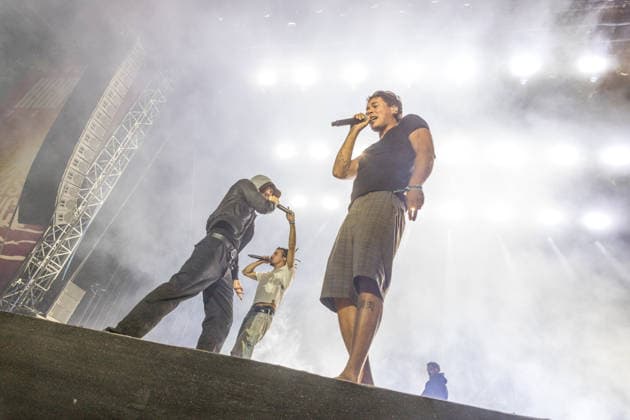 The Berlin-based rap, hip-hop, and trap band BHZ at the Highfield Festival 2026 on Lake Störmthal near Großpösna. The current BHZ lineup for 2026 consists of * Longus Mongus (rapper) * Ion Miles (rapper) * Monk (rapper) * Big Pat (rapper) * MotB (producer) * Sami (producer) * Themba (producer) Highfield 2026 Day 1 BHZ