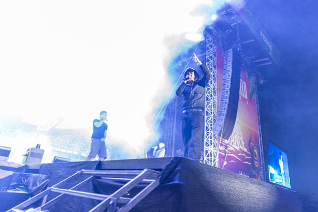 The Berlin-based rap, hip-hop, and trap band BHZ at the Highfield Festival 2026 on Lake Störmthal near Großpösna. The current BHZ lineup for 2026 consists of * Longus Mongus (rapper) * Ion Miles (rapper) * Monk (rapper) * Big Pat (rapper) * MotB (producer) * Sami (producer) * Themba (producer) Highfield 2026 Day 1 BHZ