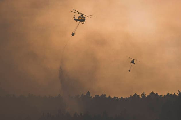 An active wildfire has burned 20 hectares in Lousame, A Coruna. Two helicopters are working to extinguish the fire, as of August 14, 2026, in Lousame, A Coruna, Galicia, Spain. The Regional Ministry of Rural Affairs has reported an active wildfire that has already burned approximately 20 hectares in the A Coruna municipality of Lousame. Specifically, according to the regional government, the fire broke out around 5:30 p.m. in the parish of Lesende and, according to preliminary estimates, it has affected about 20 hectares. To extinguish the fire, two technicians, nine firefighters, 13 firefighting crews, eight motorized pumps, three backhoes, nine helicopters, and four airplanes—including resources from the BRIF in Laza. AUGUST 14, 2026 FIR Copyright: xAgostimex 7714678
