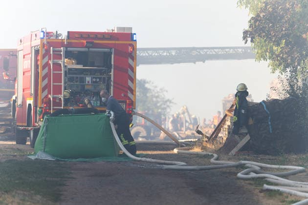 Warehouse Completely Destroyed by Fire; 59-Year-Old Man Seriously Injured While Trying to Extinguish the Blaze; Rescue