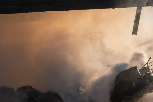 Warehouse Completely Destroyed by Fire; 59-Year-Old Man Seriously Injured While Trying to Extinguish the Blaze; Rescue