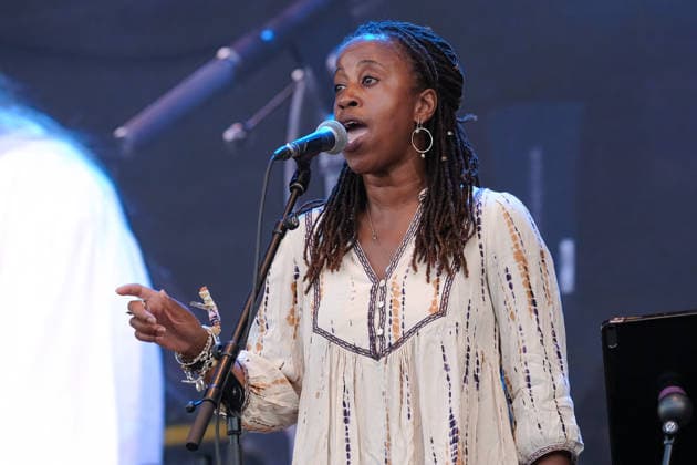 August 14, 2026, Williamscot, Oxfordshire, United Kingdom: Singer and multi-instrumentalist Louise Marshall with Marshall Gilmour Webbs, performing live on stage at Fairport s Cropredy Convention. Williamscot United Kingdom - ZUMAs197 20260814_aaa_s197_094 Copyright: xDawnxFletcher-Parkx