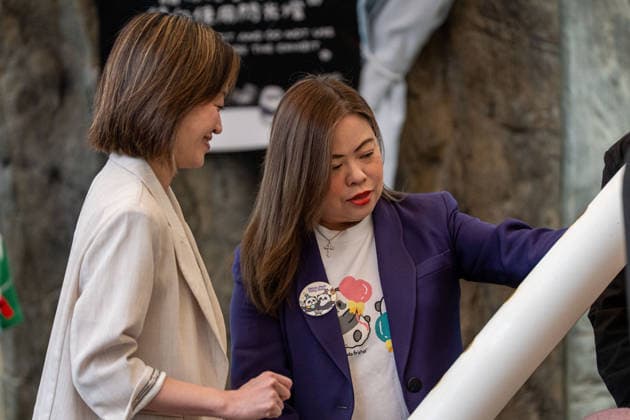 Hong Kong Panda Twins Mark 2nd Birthday Hong Kong Secretary for Culture, Sports and Tourism Rosanna Law at Hong Kong Ocean Park on August 14, 2026 in Hong Kong. The Hong Kong Panda twins today celebrated their 2nd birthday. (Photo by Vernon Yuen Nexpher Images) HONG KONG