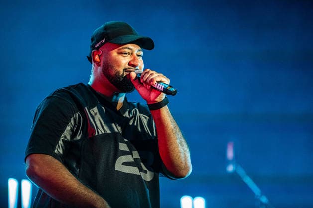 Rostock, Germany, August 14, 2026 Marteria Zum Glück in die Zukunft Tour 2026 Rostock Pictured: Peter Pete Boateng Copyright: xFotostandx xVoelkerx