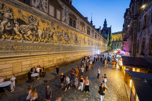 Dresden City Festival The Dresden City Festival attracts tens of thousands of visitors every year Fürstenzug Dresden Saxony Germany