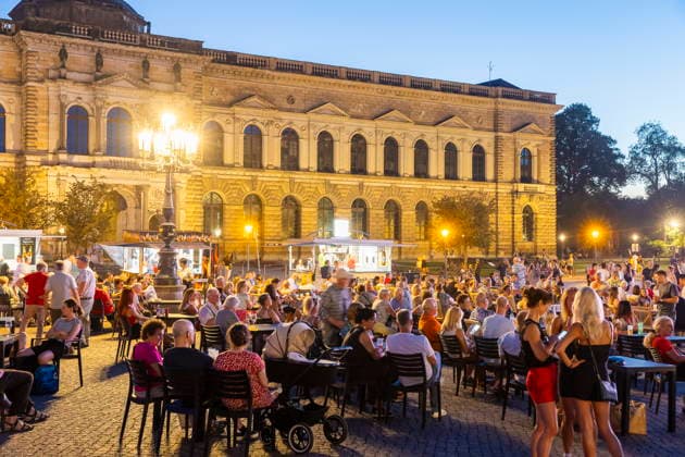 Dresden City Festival The Dresden City Festival attracts tens of thousands of visitors every year Theaterplatz, Dresden, Saxony, Germany
