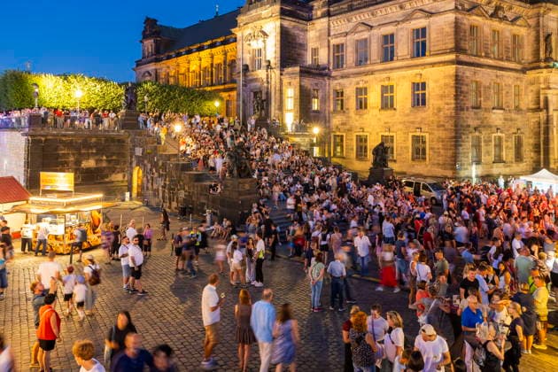 Dresden City Festival The Dresden City Festival attracts tens of thousands of visitors every year Schloßplatz, Dresden, Saxony, Germany