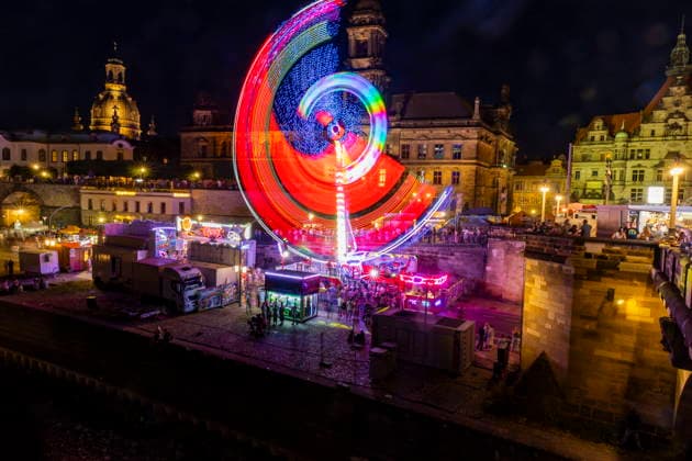 Dresden City Festival The Dresden City Festival attracts tens of thousands of visitors every year Swing on the Terrassenufer Dresden, Saxony, Germany