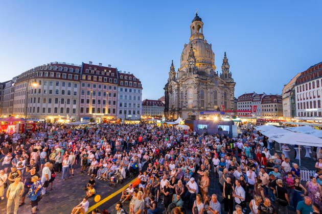 Dresden City Festival The Dresden City Festival attracts tens of thousands of visitors every year Neumarkt, Dresden, Saxony, Germany