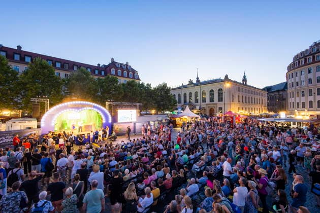 Dresden City Festival The Dresden City Festival attracts tens of thousands of visitors every year Neumarkt, Dresden, Saxony, Germany