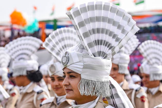 80th Independence Day Celebrations in Jammu and Kashmir s Srinagar Srinagar, Aug 15 (ANI): Contingents take part in the parade during the 80th Independence Day celebrations at Bakshi Stadium, in Srinagar on Saturday. Srinagar Jammu and Kashmir India Copyright: xANIx ANI_20260815344
