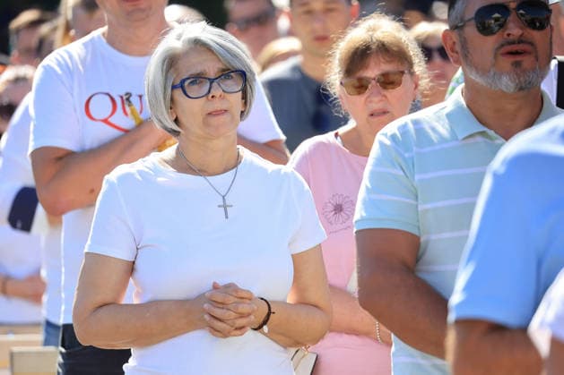Blessed Virgin Mary celebration in Croatia People attend a mass during a Feast of Assumption of the Blessed Virgin Mary celebration at Shrine of Saint Mary in Marija Bistrica, Croatia on August 15, 2026.  MarkoxPrpic PIXSELL