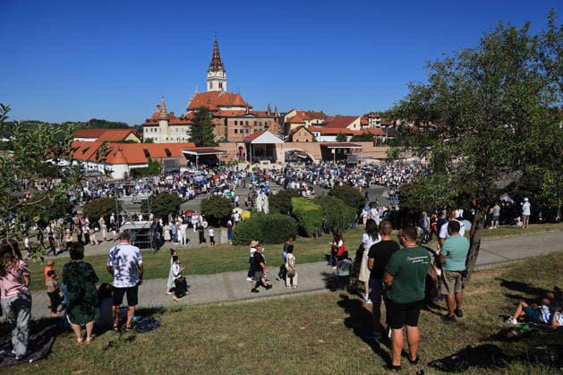 Blessed Virgin Mary celebration in Croatia People attend a mass during a Feast of Assumption of the Blessed Virgin Mary celebration at Shrine of Saint Mary in Marija Bistrica, Croatia on August 15, 2026.  MarkoxPrpic PIXSELL