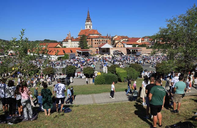 Blessed Virgin Mary celebration in Croatia People attend a mass during a Feast of Assumption of the Blessed Virgin Mary celebration at Shrine of Saint Mary in Marija Bistrica, Croatia on August 15, 2026.  MarkoxPrpic PIXSELL