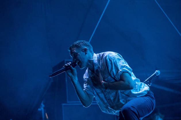The German pop-rock band Das Lumpenpack: Vocals: Jonas Frömming; Vocals, Guitar: Maximilian Kennel; Drums: Alexandra Eckert (since 2020); Guitar, keyboard; Jason Bartsch (joined in 2020), bass; Lola Schrode at Highfield 2026, south of Leipzig; Highfield Day 2: Das Lumpenpack
