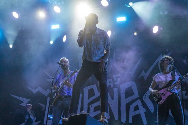 The German pop-rock band Das Lumpenpack: Vocals: Jonas Frömming; Vocals, Guitar: Maximilian Kennel; Drums: Alexandra Eckert (since 2020); Guitar, keyboard; Jason Bartsch (joined in 2020), bass; Lola Schrode at Highfield 2026, south of Leipzig; Highfield Day 2: Das Lumpenpack