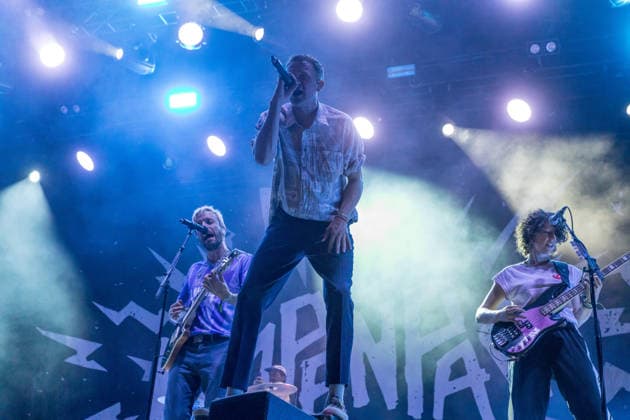 The German pop-rock band Das Lumpenpack: Vocals: Jonas Frömming; Vocals, Guitar: Maximilian Kennel; Drums: Alexandra Eckert (since 2020); Guitar, keyboard; Jason Bartsch (joined in 2020), bass; Lola Schrode at Highfield 2026, south of Leipzig; Highfield Day 2: Das Lumpenpack