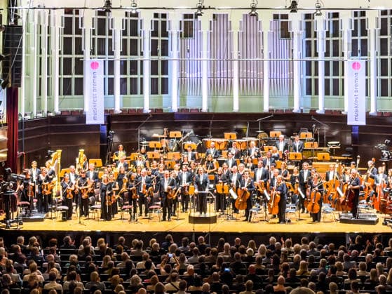 Opening, 35th Musikfest Bremen, Bremen, Germany, August 15, 2026; Opening, at the Bremer Hockey Club e.V. on August 15, 2026, in Bremen, Germany Photo by Axel Kaste Symphony Orchestra Fazil Say, piano; Alain Altinoglu, conductor Program: Claude Debussy, *Prélude à l’™après-midi d’un faune; Fazil Say, Piano Concerto Mother Musikfest Bremen 18.8.26 LR-5783